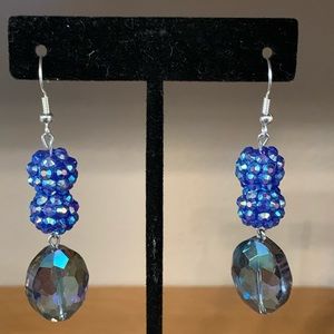 Blue Glass Bead Earrings